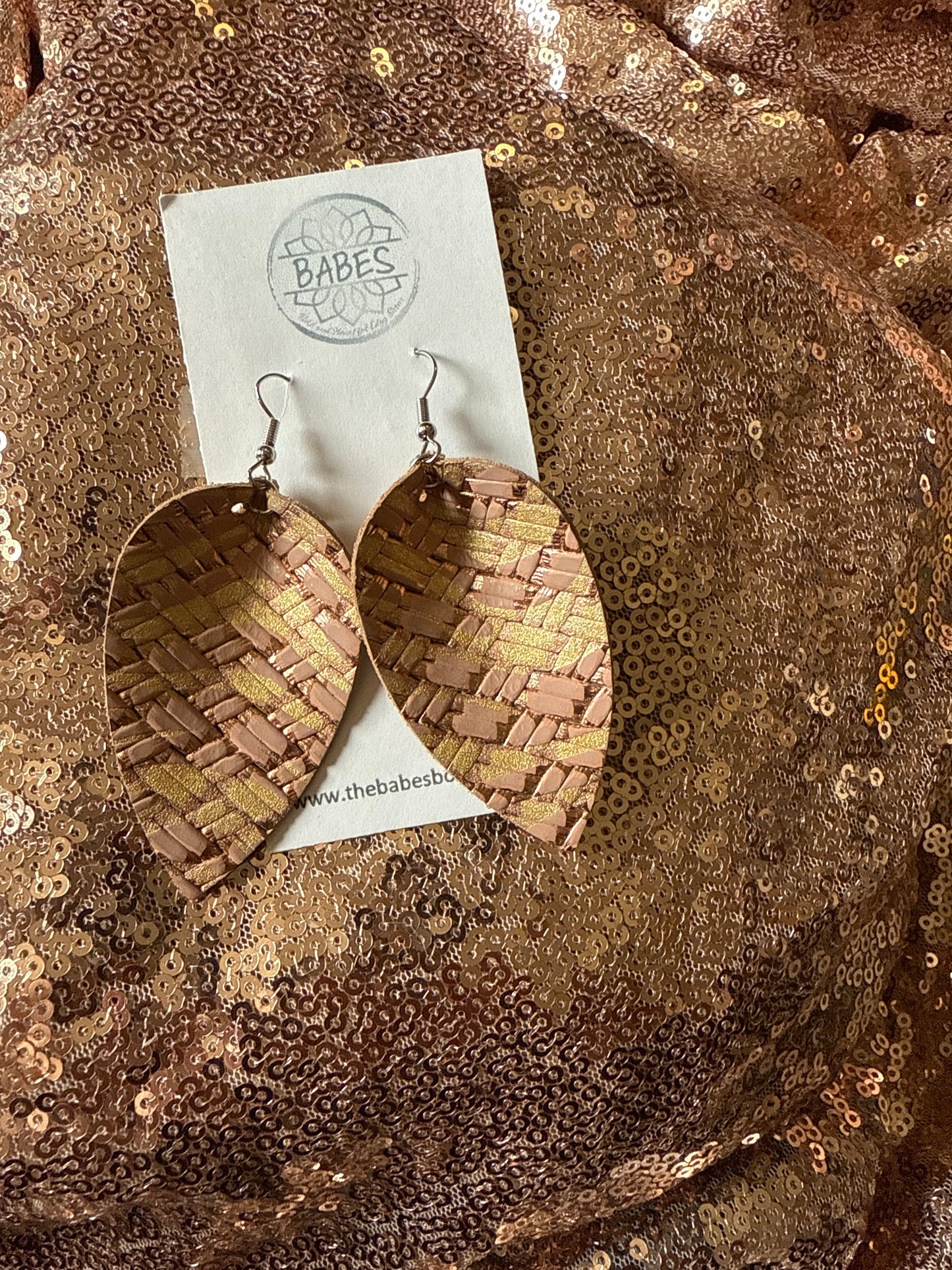 Rose gold and gold weave