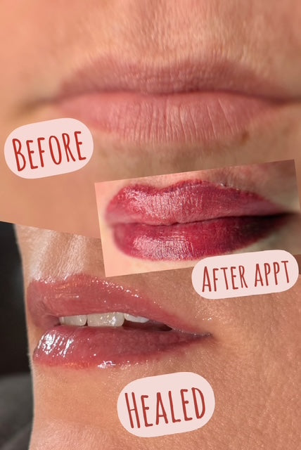 Lip Blushing enhances your natural lip color and adds definition and creates a soft, refreshed look.