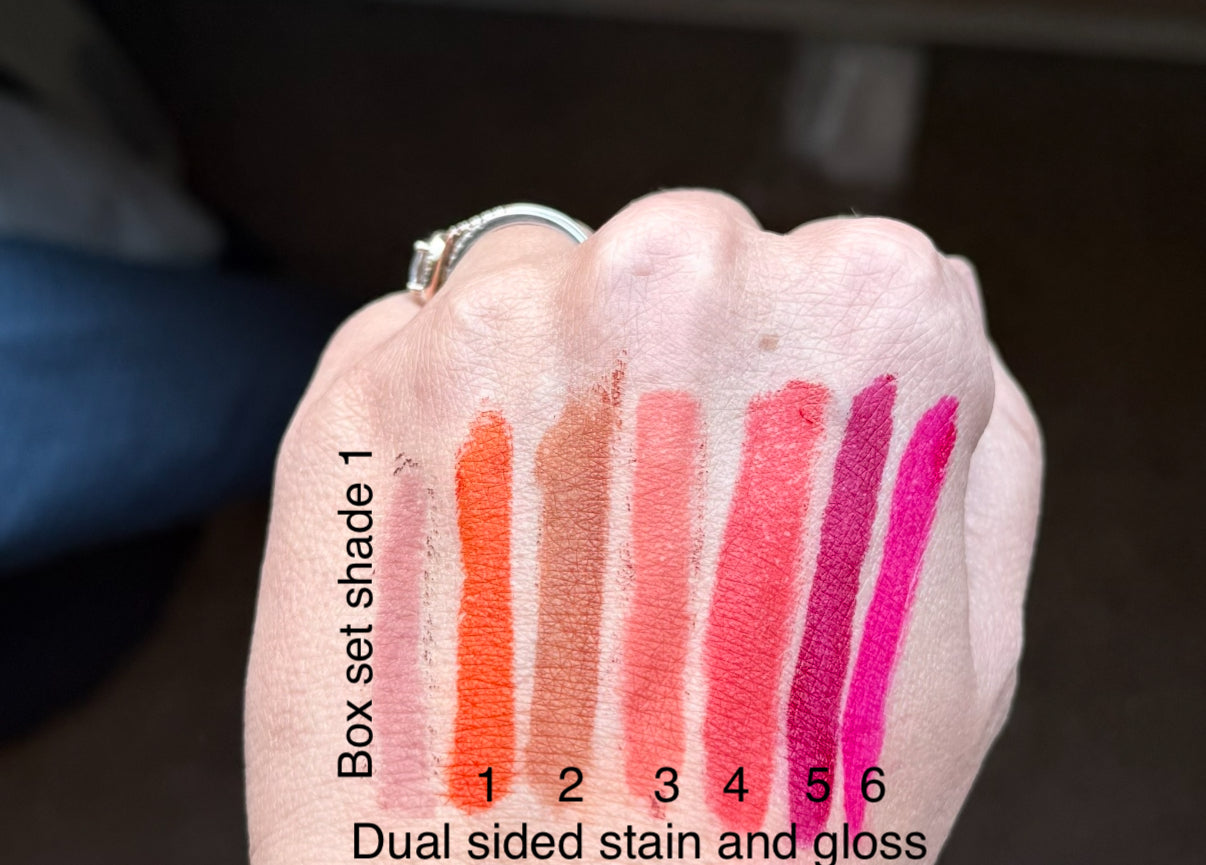 Dual ended peel off lipstain