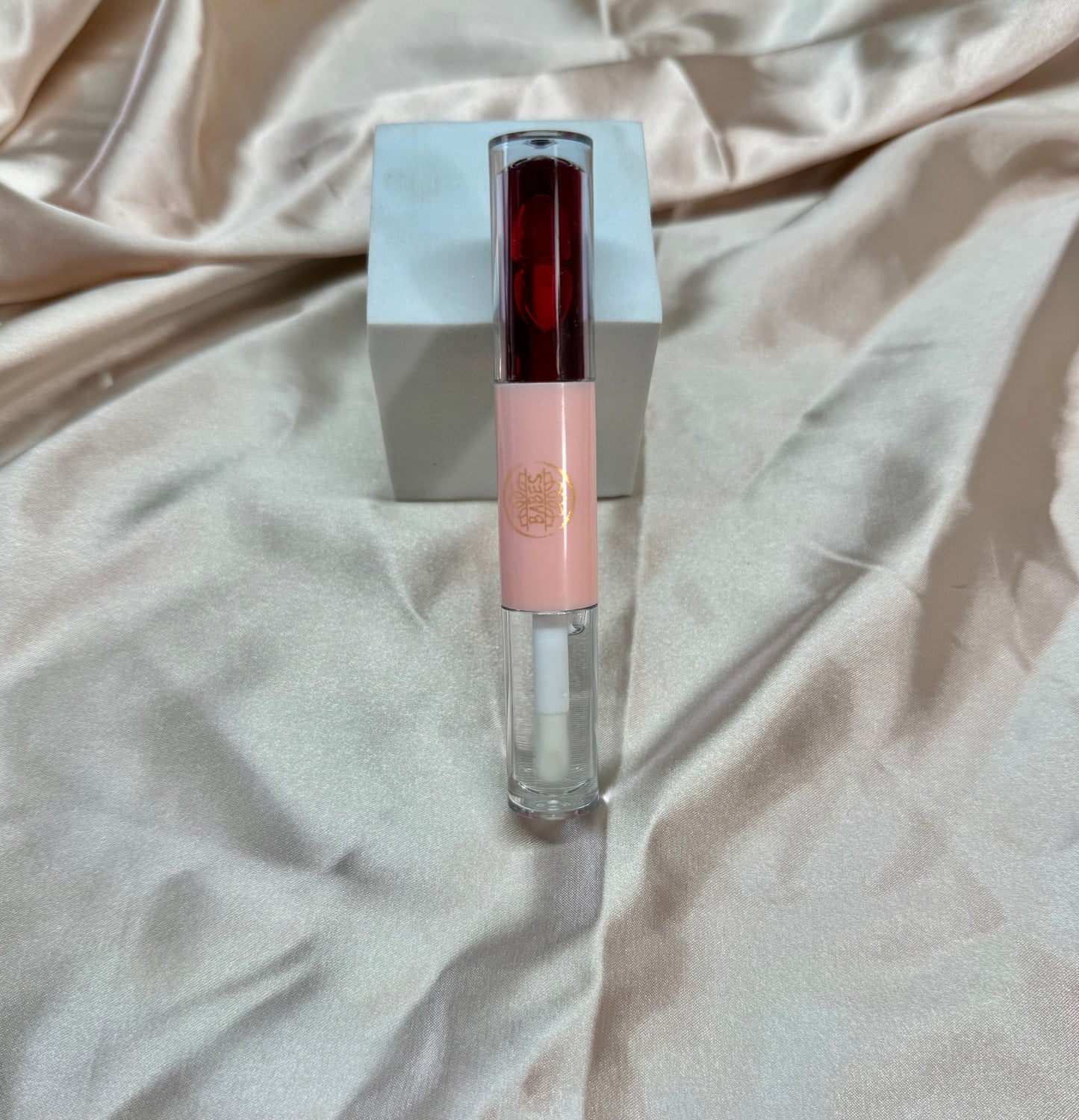 Dual ended peel off lipstain